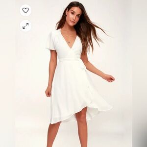 NWT Lulu’s Midi Wrap Dress Rise to the Occasion